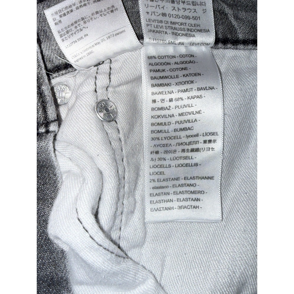Levi 514 Mens Straight Fit Gray Jeans Size 36x30 Denim Pant Stretch Buttery Soft - Picture 12 of 13